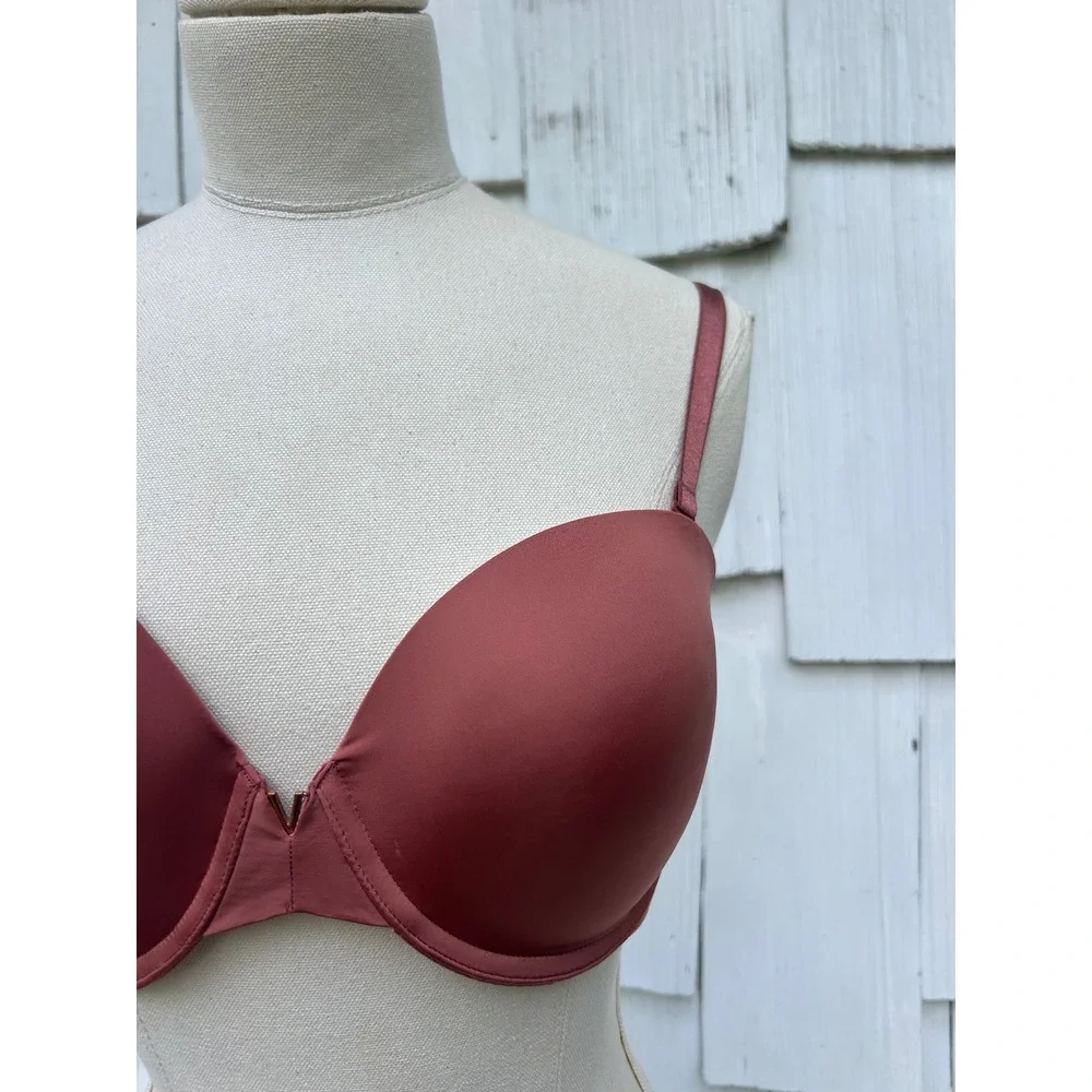 Victoria's‎ Secret Multi-Way Padded Underwire Bra 34DD Dark Rose Gold V Hardware